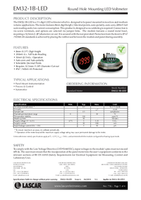 Thumbnail of document Data Sheet - EM32-1B/EM32-1B-LED Voltmeter